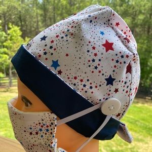 Scrub cap and face mask set-handmade